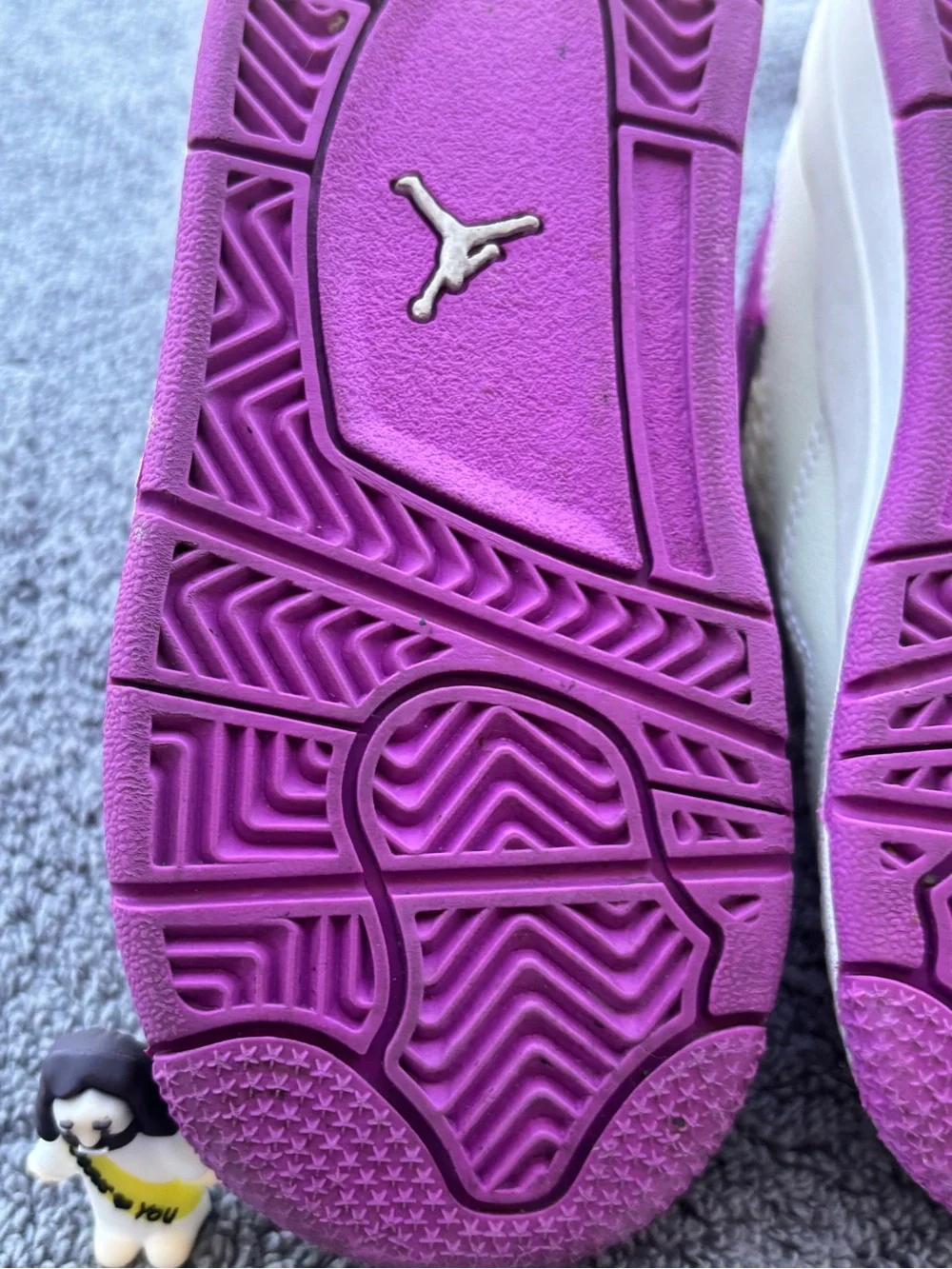 Jordan Kids White and Purple Low-Top Sneakers